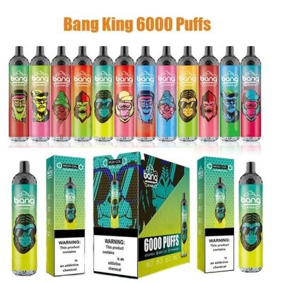 Sapore 15ml 6000puffs Mesh Coil Rechargable Disposable della frutta di re 6000 Vape di colpo