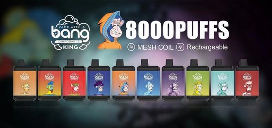 Penna eliminabile 650mAh di re 8000 Vape di colpo con E-liquido 16ml