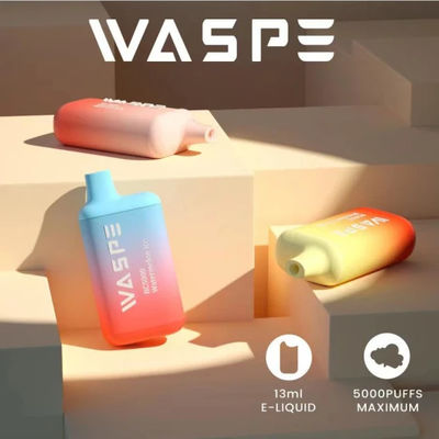 5000 Puffs Waspe Vape Pen ricaricabile usa e getta con 13 ml di succo di frutta preriempito
