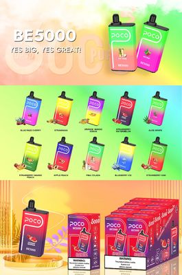 14ml 5000 Puffs Big Puff POCO BE5000 Vape Mesh Coil Scartatore di Vape 1,2 ohm