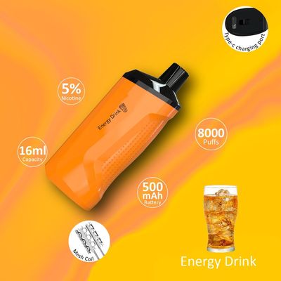 5% 50 mg di nicotina USA Vape con 000 puff e materiali di plastica