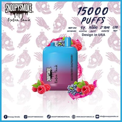 Doppio serbatoio 15000 puffs USA Vape con resistenza 1,2 ohm doppio 18 ml E liquido preriempito