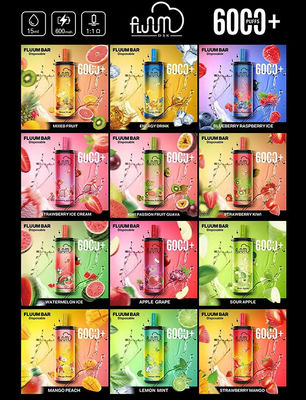 FluumBar6000 il vape eliminabile all'ingrosso 6000puffs 15ml ha precompilato il ejuice 650mAh