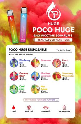 15ml pre ha riempito la penna ENORME dei soffi 950mah Vape di Ejuice POCO 5000