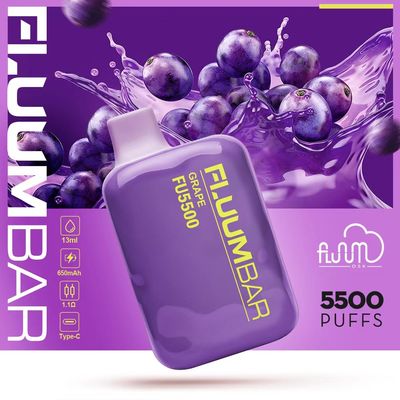 12ml Fluum Bar preriempito 5500 Juice Flavours Vape monouso 650mAh