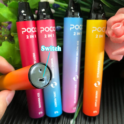 POCO 2 in 1 E-liquido di Nic Disposable Vapes Pen 2000puff 6ml del sale