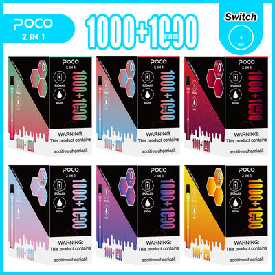 POCO 2 in 1 NIC eliminabile pre riempito 950mAh di Vapes 5% del nicotina del sale