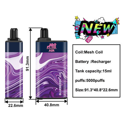 AIS Air 5000 Ricaricabile Vape Pen Salt Nicotine Penna usa e getta 75g
