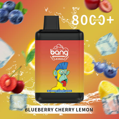 Vapore ricaricabile della fabbrica della Spagna delle azione di colpo del nicotina disponibile popolare di re 8000puffs Ecig 2%3%5%