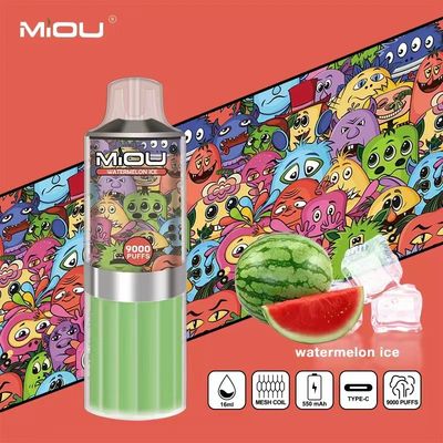 MIOU 9000 Dispositivo di vaping usa e getta CBD 18 ml E-Liquid Pre-filled Pod Vape