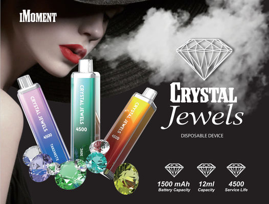 Custom Crystal 4500 Vaping usa e getta 12 ml Pre-riempito fino a 4500 Puff Pod