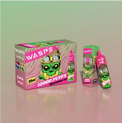 Waspe 12000puffs Big Puff Vape con sapore della serie di frutta e bobina a maglia