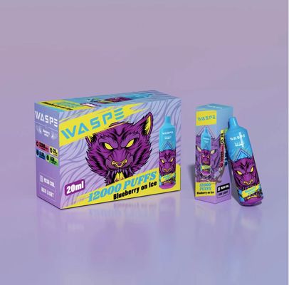 Waspe 12000puffs Big Puff Vape con sapore della serie di frutta e bobina a maglia