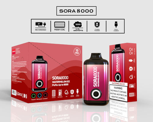 Sora 8000 650mah tipo-C ricaricabile Vape Pen usa e getta 14ml 650mah