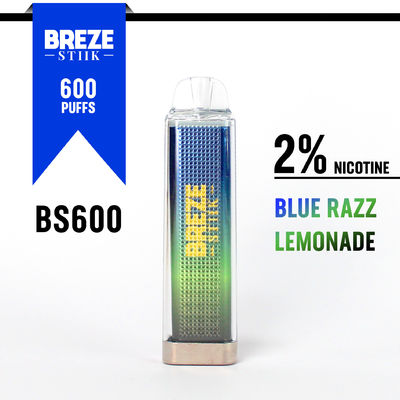 600Puffs Vape Pen usa e getta con 2% di nicotina per l' esperienza di vaping in scatola