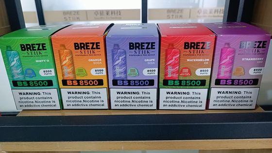 Dispositivo di vaping monouso a fibra di maglia CBD con 17 ml di succo di frutta preriempito e resistenza 1.2