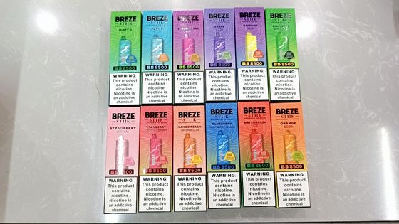 Dispositivo di vaping monouso a fibra di maglia CBD con 17 ml di succo di frutta preriempito e resistenza 1.2