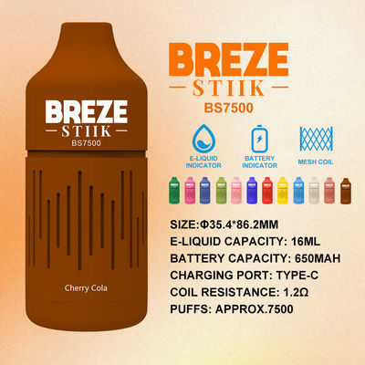 BREZE STIIK Vape usa e getta preriempito con batteria da 650 mAh e punta rotonda a goccia