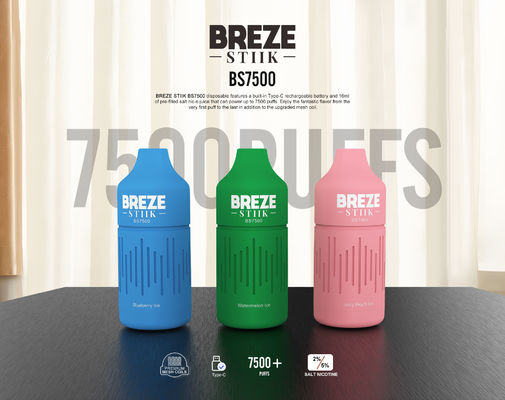 BREZE STIIK BS7500 Vapore usa e getta 16 ml Indicatore batteria Indicatore liquido