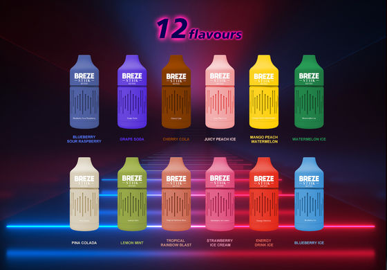 BREZE STIIK BS7500 Vapore usa e getta 16 ml Indicatore batteria Indicatore liquido