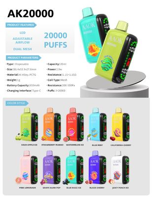 Geek Bar Plus AKKOK 20000puffs Vape Pen usa e getta con logo di stampa a schermo