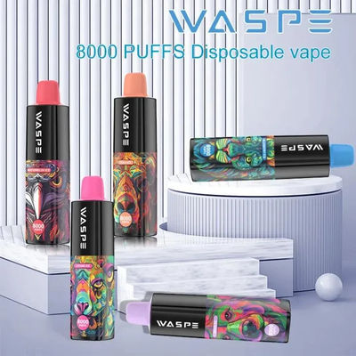 10 Sapori 8000Puffs Vape Pen monouso con flusso d'aria regolabile e cavo di ricarica di tipo C