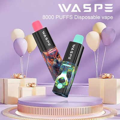8000Puffs 16ml E-juice 10 Aromi Vape Pen usa e getta con batteria da 650mAh e bobina a maglia