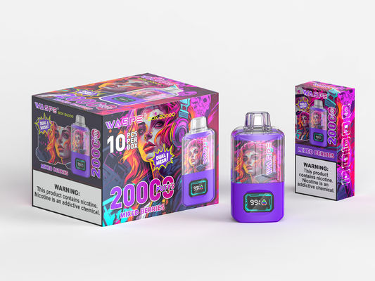 RGB Light Big Puff Vape batteria 650Mah Sus304 20000Puffs