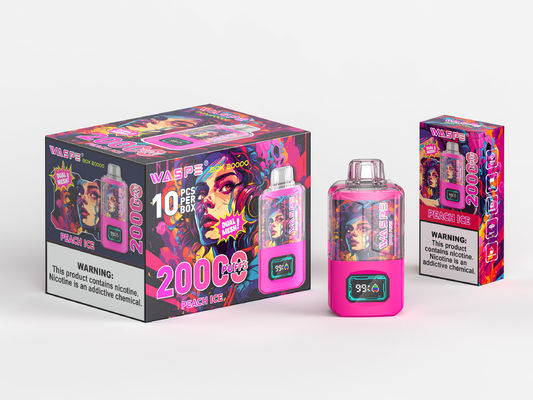 Tipo C Port di ricarica Big Puff Vape Sus304 24 ml Capacità di succo con Nic 0% 2% 3% 5%