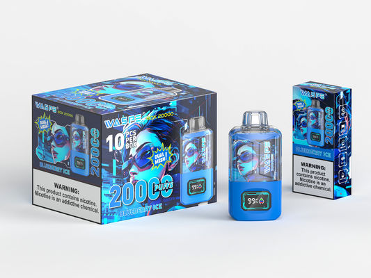 RGB Light Big Puff Vape batteria 650Mah Sus304 20000Puffs