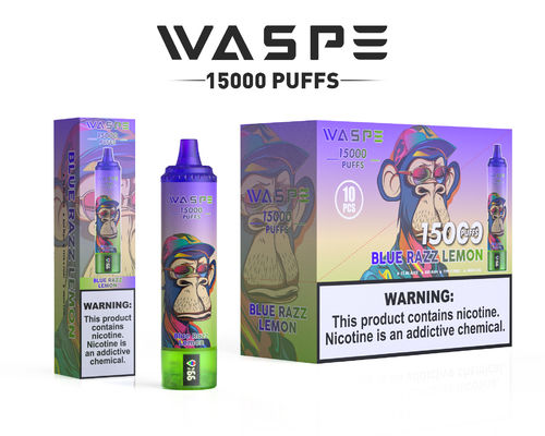 Port di ricarica di tipo C 15000 Puffs Vape con Rgb Light 2% Nic 22ml Capacità di succo