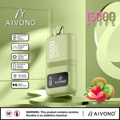 Logo personalizzabile Smart Vape Pen Dual Mesh Coil Ricaricabile Leggere 86g ~ 15k Puffs