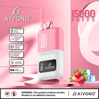 Dual Mesh Coil E Vape Smart Pen 15 Aromi di Frutta 24 ml Display di capacità liquida
