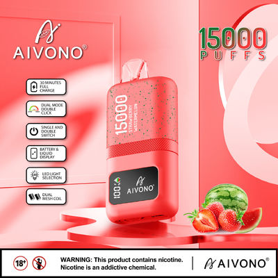 Penna di vaping intelligente di lunga durata 600mAh 1.0 Ohm Coil 15k Puffs OEM/ODM Disponibile
