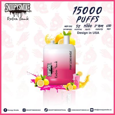 Doppio serbatoio 15000 puffs USA Vape con resistenza 1,2 ohm doppio 18 ml E liquido preriempito