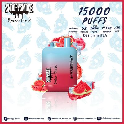 Dual Tank Fruit Flavor USA Vape Kit 15000 Puffs Tipo C Batteria ricaricabile da 650mAh