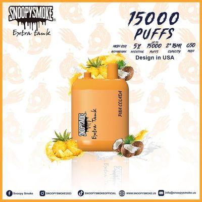 Doppio serbatoio 18ml USA Vape 650mAh Tipo C ricaricabile 5% 50mg Forza nicotina